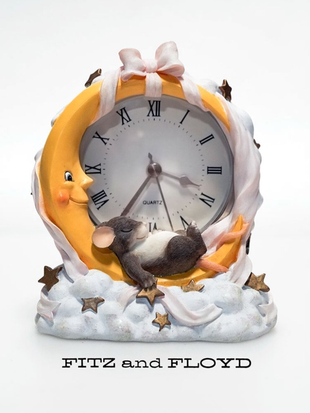 Vintage Fitz and Floyd “Moon & Stars” Charming Tails clock